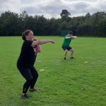 Kirsty and Andrew partaking in socially-distanced circuits at Sliders Fitness